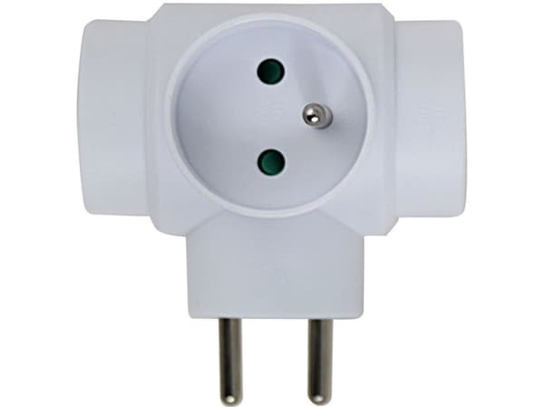 ELK302W Esperanza electric 3gang splitter valkoinen
