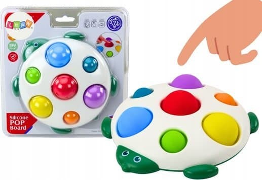 LeanToys Sensorisk sköldpadda Pedagogisk brädleksak Pop-It tungor