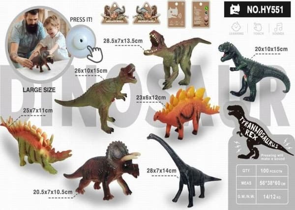 Figurine miniature - figurant miniature Maksik - BEA7836 - PROMO dinosaurusfigur med sin HY551 mix pris för 1 st