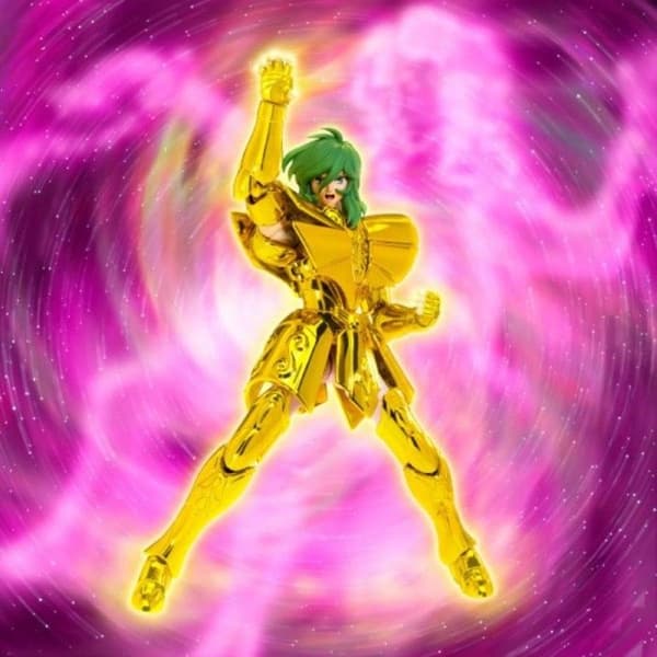 Figur föreställande Saint Seiya - Jungfrun Shun - Arvtagare av den gyllene kläden - Myth Cloth Ex Metal