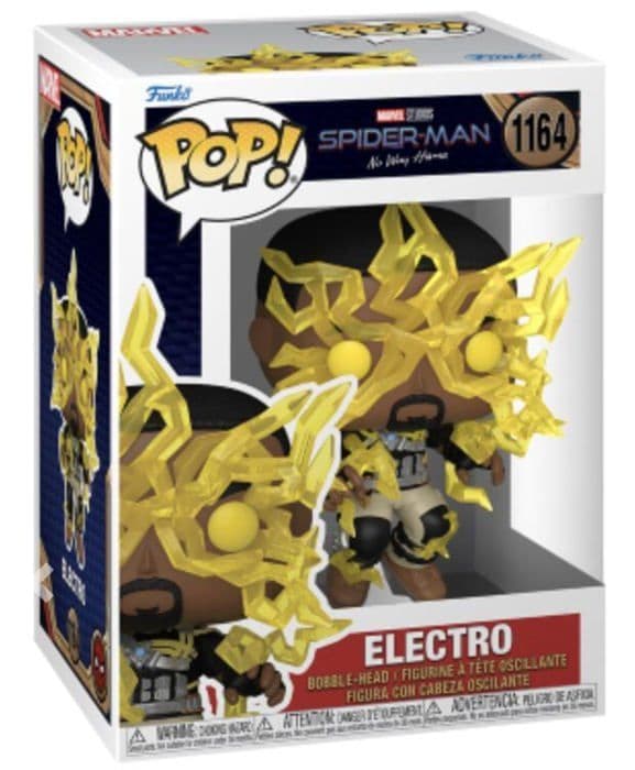 Figur | Funko | Spider-Man: No Way Home | Electro | Pop! Vinyl | Noir