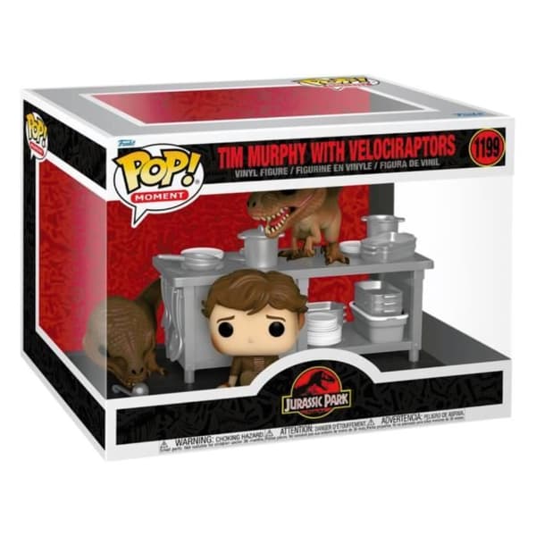 Funko Pop! Jurassic Park - Tim med Velociraptors 1199 Movie Moment