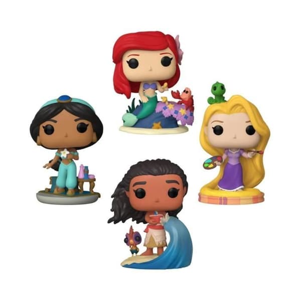 Figuriner Funko Pop! Disney Ultimate Princess - Ariel / Jasmine / Rapunzel / Vaiana Ljus i Mörker 4-Pack