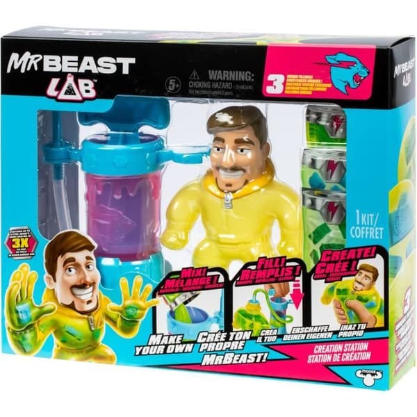 Creation Kit - MRBEAST LAB - Heroes of Goo Jit Zu - Pump ingår - Anpassningsbar figur - Tillbehör tillhandahålls