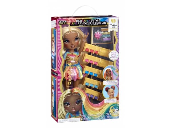 MGA Rainbow High Hair Chalk & Style Doll - Meline (Gold)