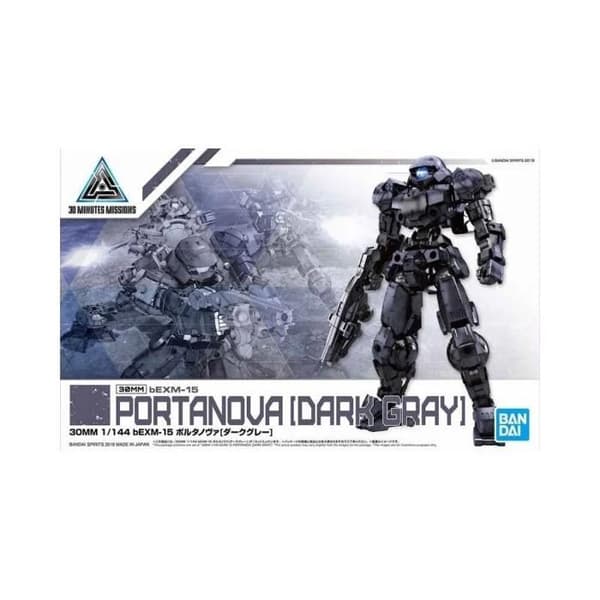 Figur GUNDAM - 30MM 1/144 bEXM-15 Portanova Mörkgrå - Modellsats 13cm