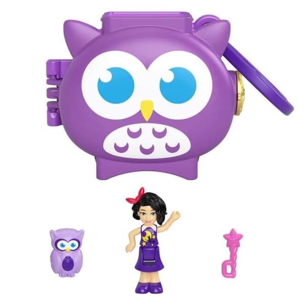 Polly Pocket Pet Connects - Uggle Mikroleksak - Figurin + djur + tillbehör