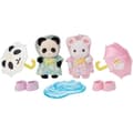 Miniatyrbild 3 av 6: Ledade figurer - SYLVANIAN FAMILIES - Baby Duo i regndräkter - Panda och Marshmallow Mouse