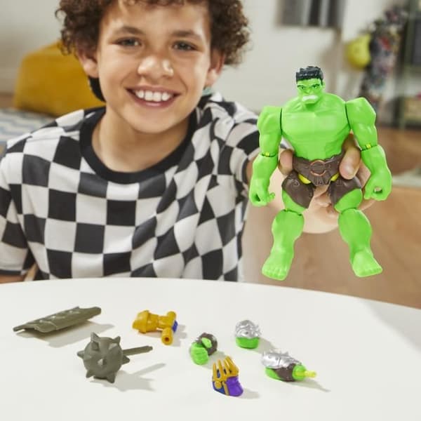 MixMashers Hulk Deluxe, 12 cm anpassningsbar figur som kan blandas och kombineras med tillbehör, Marvel, från 4 år.