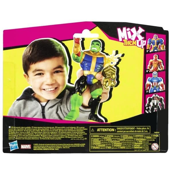 MixMashers Hulk Deluxe, 12 cm anpassningsbar figur som kan blandas och kombineras med tillbehör, Marvel, från 4 år.
