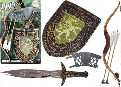 LeanToys Knight Bow Sword Shield Knight Costume