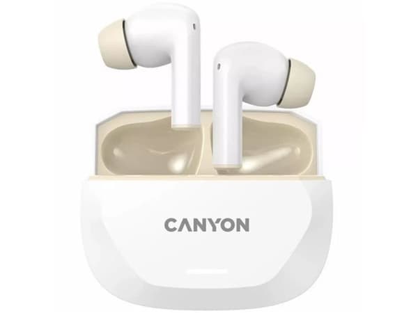 CANYON headset HEXAGON 7 TWS ANC+ENC Wireless Charge White Beige