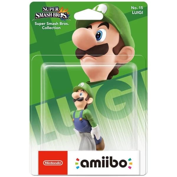 Amiibo Figur - Luigi nr 15 • Super Smash Bros. Collection