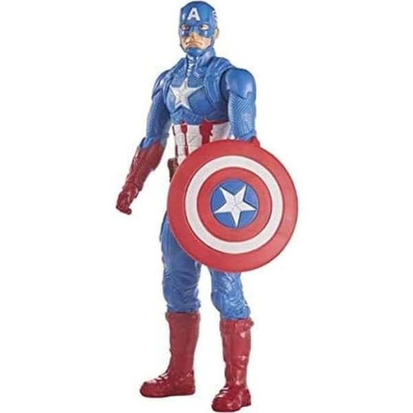 Avengers - Captain America (30 cm actionfigur med Titan Hero Explosive Gear Blaster)