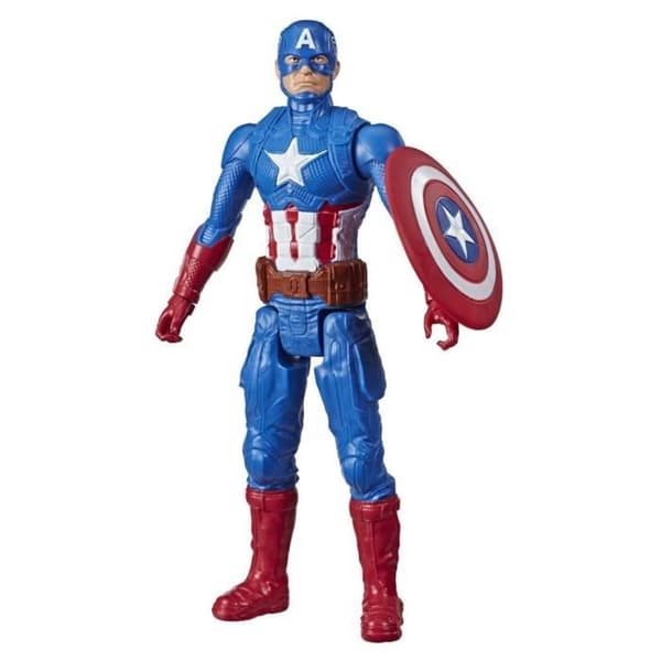 Captain America figur 30 cm, Avengers Titan Hero Series leksak för barn från 4 år och uppåt, Marvel