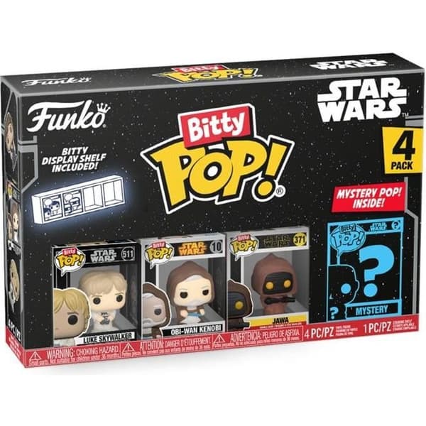 Figurer Bitty Pop! - Star Wars - Darth Vader - Pack med 4 - Svart - Vuxen - Unisex