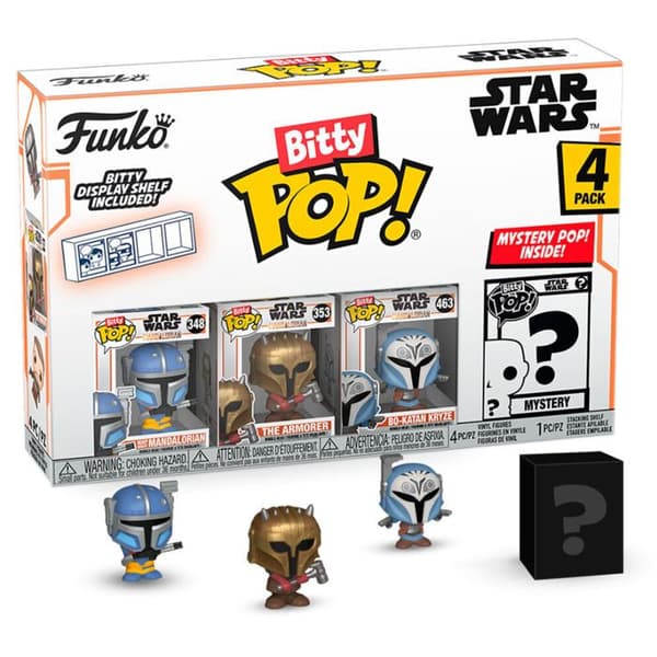 Figurer - Funko - Pack med 4 Figurer Mandalorian - Tyngd Mandalorian - Licens Star Wars - Blandat