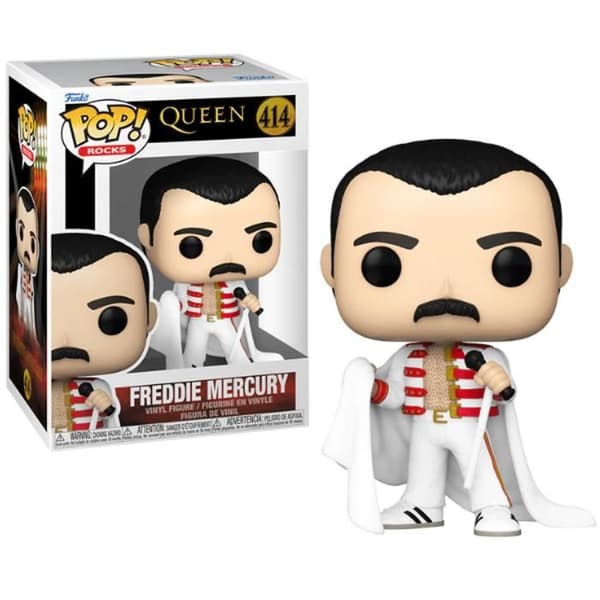 Statyett - FUNKO - Pop Rocks N° 414 - Freddy Mercury - 9 cm - Svart - Blandat
