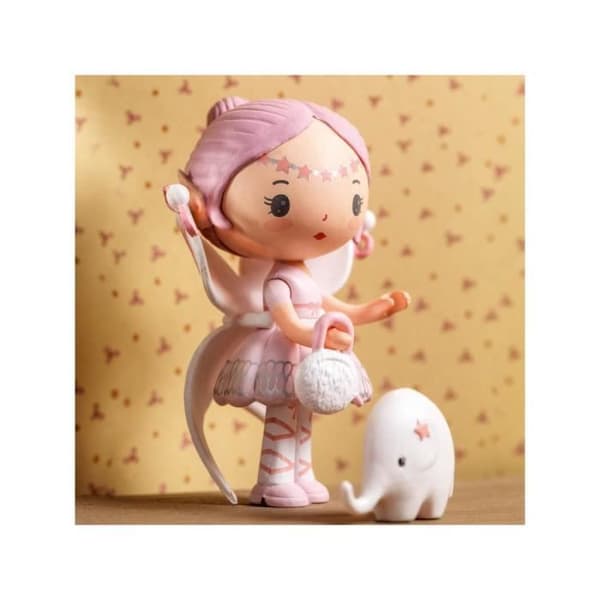 Figurine Fe elf &amp; Bolero - DJECO - Tinyly - Rosa - 4 år och uppåt - Karaktär med rörliga armar och huvud