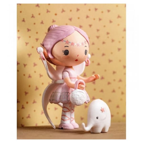Figurine Fe elf &amp; Bolero - DJECO - Tinyly - Rosa - 4 år och uppåt - Karaktär med rörliga armar och huvud