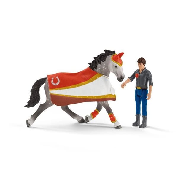 Horse Club Mia Equestrian Vaulting Kit - SCHLEICH - 42443 - Röd - Box