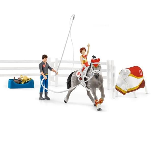 Horse Club Mia Equestrian Vaulting Kit - SCHLEICH - 42443 - Röd - Box