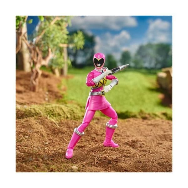 Figurine Power Rangers Dino Charge Lightning Collection - HASBRO - Rosa Ranger - 15 cm - Vit och Rosa