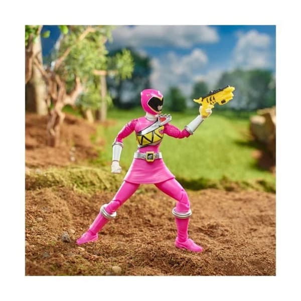 Figurine Power Rangers Dino Charge Lightning Collection - HASBRO - Rosa Ranger - 15 cm - Vit och Rosa