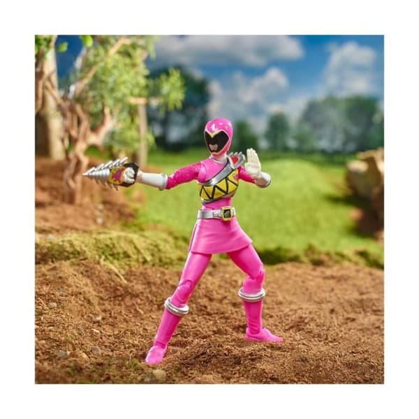 Figurine Power Rangers Dino Charge Lightning Collection - HASBRO - Rosa Ranger - 15 cm - Vit och Rosa
