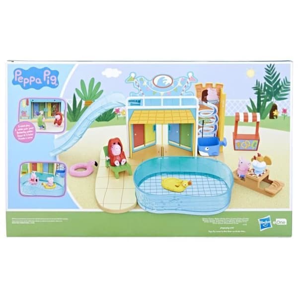 Peppa Pig box set Peppas vattenpark med 2 figurer och 15 tillbehör för barn från 3 år och uppåt