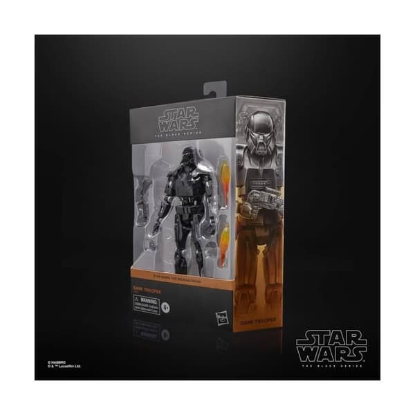 Figurin - HASBRO - Star Wars: The Mandalorian Black Series - Dark Trooper White 15 cm