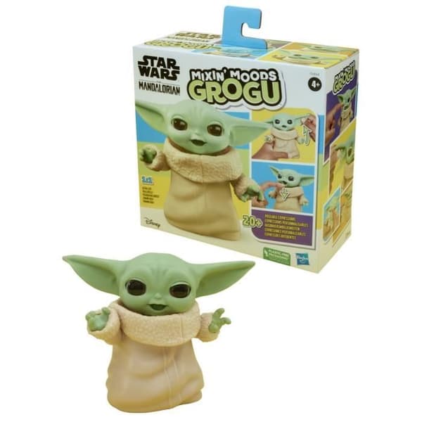 12,5 cm Mixin' Moods Grogu-figur, 20+ anpassningsbara uttryck, Star Wars-leksaker för flickor och pojkar från 4 år och uppåt