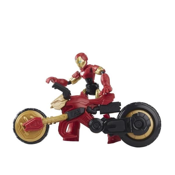 Iron Man Bend and Flex ledad figur med flexibel motorcykel - AVENGERS