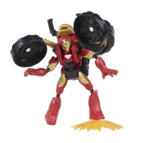 Iron Man Bend and Flex ledad figur med flexibel motorcykel - AVENGERS