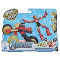 Miniatyrbild 1 av 6: Iron Man Bend and Flex ledad figur med flexibel motorcykel - AVENGERS