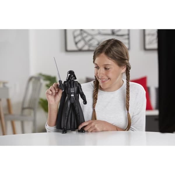Star Wars Galaktisk Action Dark Vador, elektronisk figur av 30 cm, leksak för barn, från 4 år.