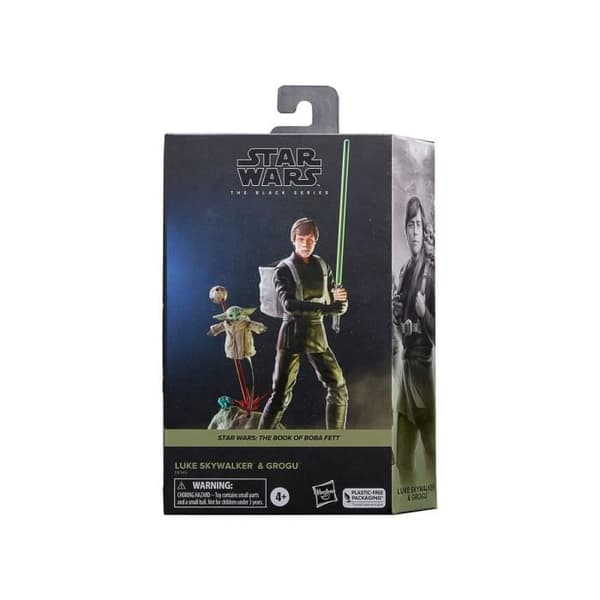 Hasbro - Star Wars: The Book of Boba Fett Black Series - Paket med 2 Luke Skywalker &amp; Grogu-figurer 15 cm
