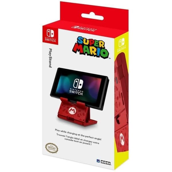Hori Playstand Mario - Stativ för Nintendo Switch Console - Super Mario Design - Officiell Nintendo-licens