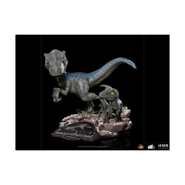 Figur - Iron Studios - Jurassic World The World After - Mini Co. PVC Blue and Beta 13 cm