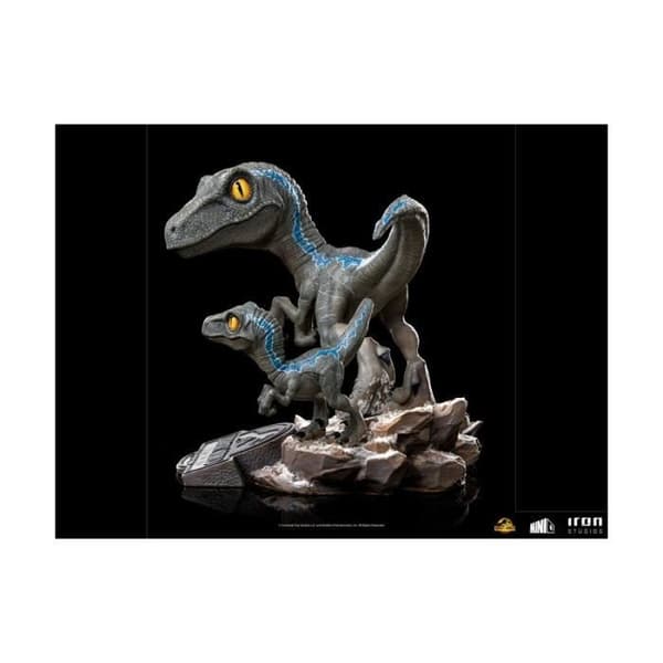 Figur - Iron Studios - Jurassic World The World After - Mini Co. PVC Blue and Beta 13 cm
