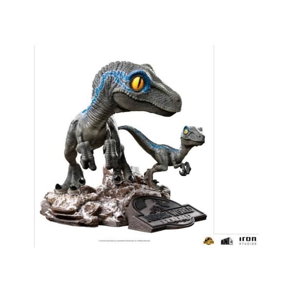 Figur - Iron Studios - Jurassic World The World After - Mini Co. PVC Blue and Beta 13 cm