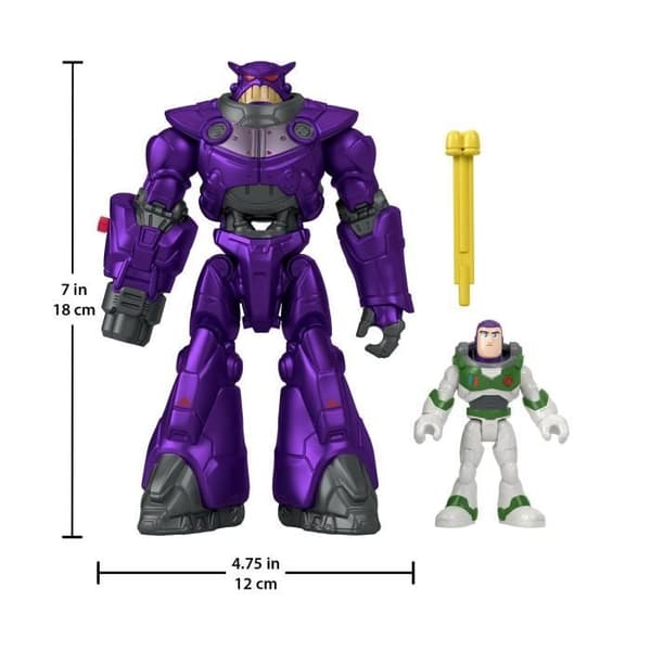 Actionfigur - FISHER PRICE - Disney Pixar Buzz Lightyear - Buzz och Mega Zurg - Blandat - Från 3 år