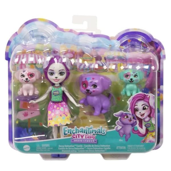 Enchantimals - Dessa Dalmatian Family - Mini-Universum - 15 cm docka och 3 djur