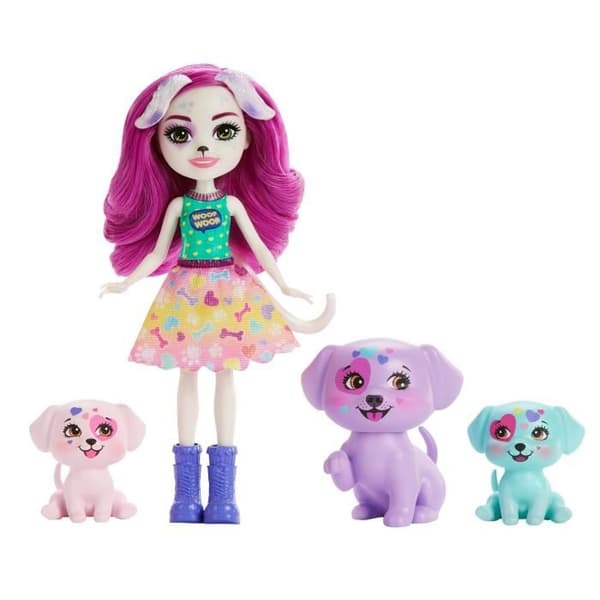 Enchantimals - Dessa Dalmatian Family - Mini-Universum - 15 cm docka och 3 djur