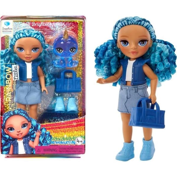 Rainbow High Littles - 15cm docka + husdjur - Blå - Från 4 år