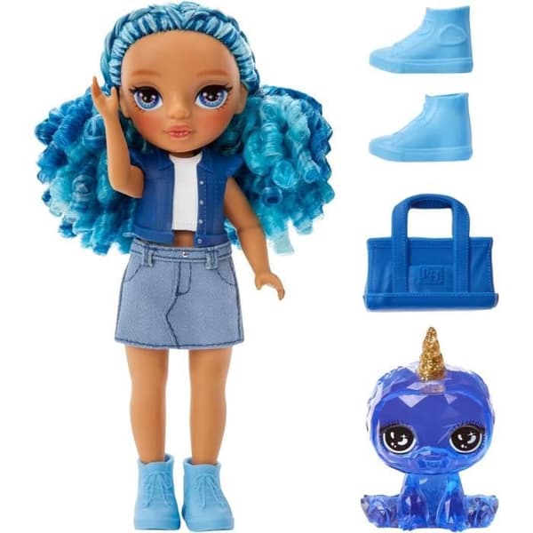 Rainbow High Littles - 15cm docka + husdjur - Blå - Från 4 år