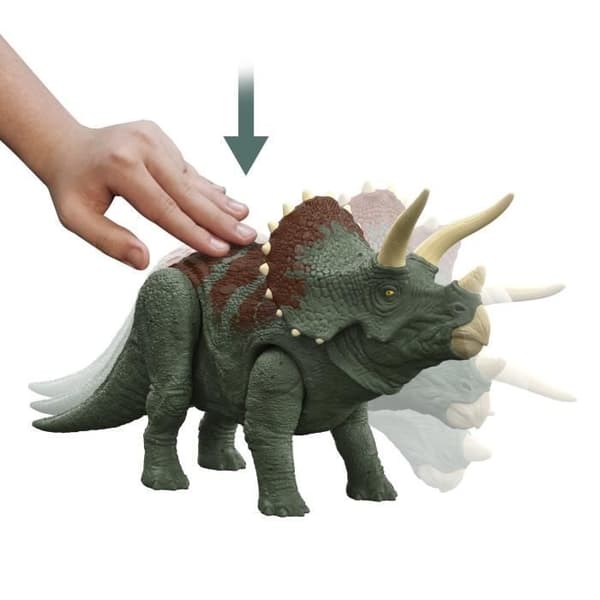 Triceratops dinosauriefigur med ljud Jurassic World - MATTEL - Från 4 år - Grön - 2 års garanti