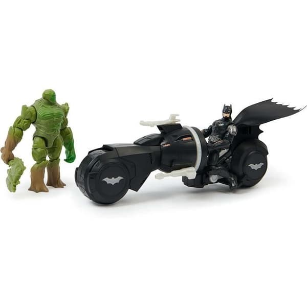 Batman vs Swamp Monster DC Swamp Sakset + motorcykel och tillbehör