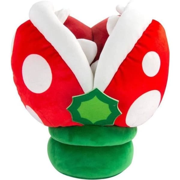 Super Mario Mario Kart plyschfigur - Piranha Plant (Mocchi-Mocchi Club) - Röd/Vit