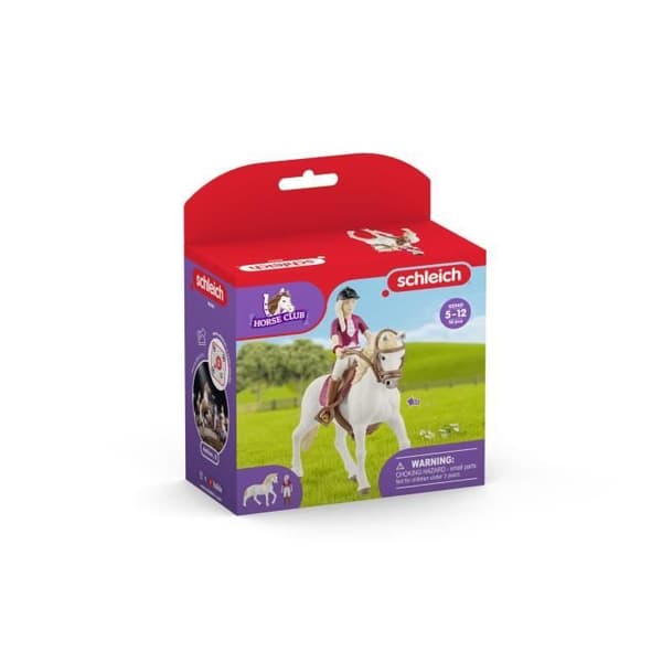Horsewoman Sofia and Blossom statyett, schleich box med 10 element ingår inklusive 1 andalusisk schleich häst och dess ryttare,